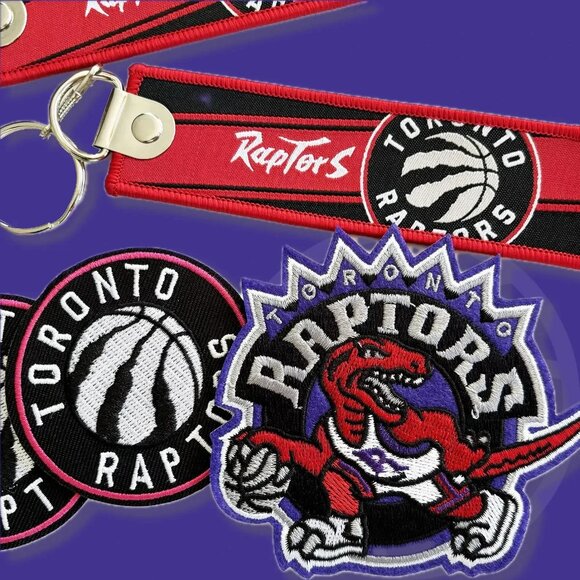 Toronto Raptors Iron On Patch Keychain Throwback Vintage - Picture 1 of 4